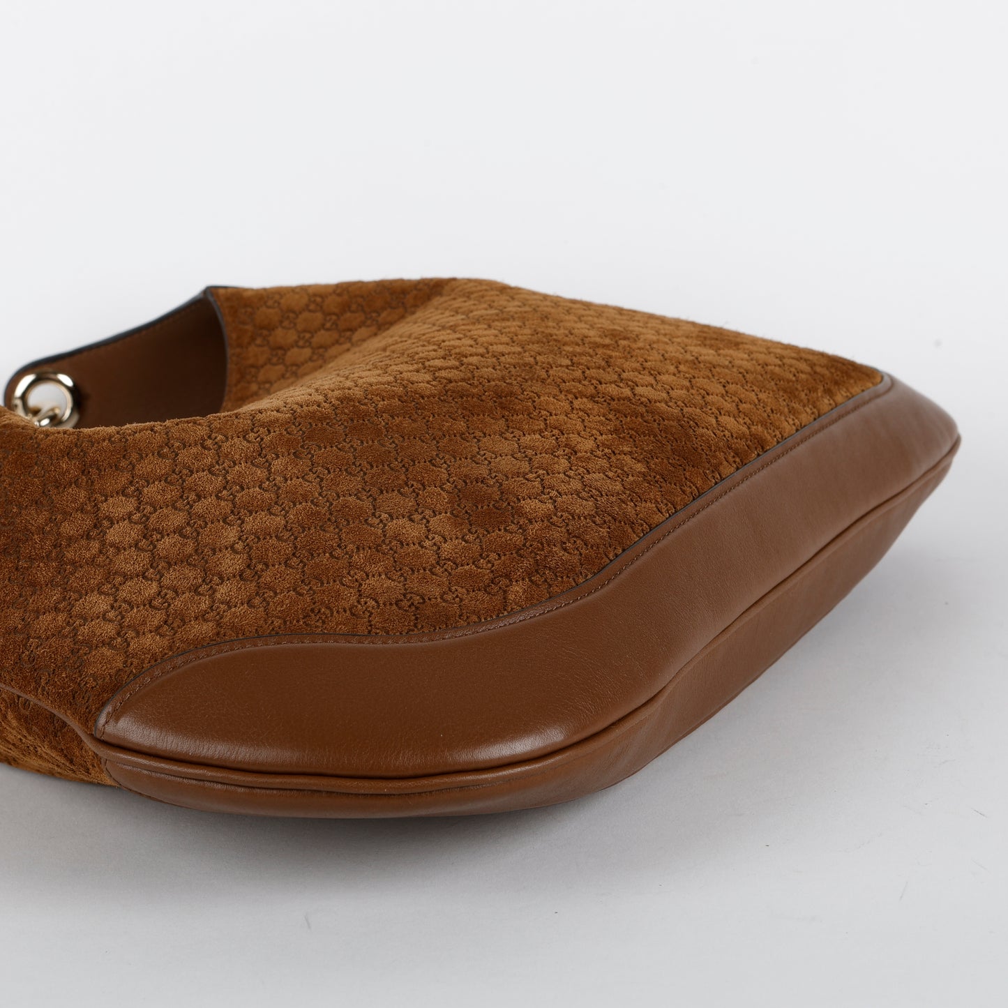 Medium GG Shoulder Bag Brown, Suede