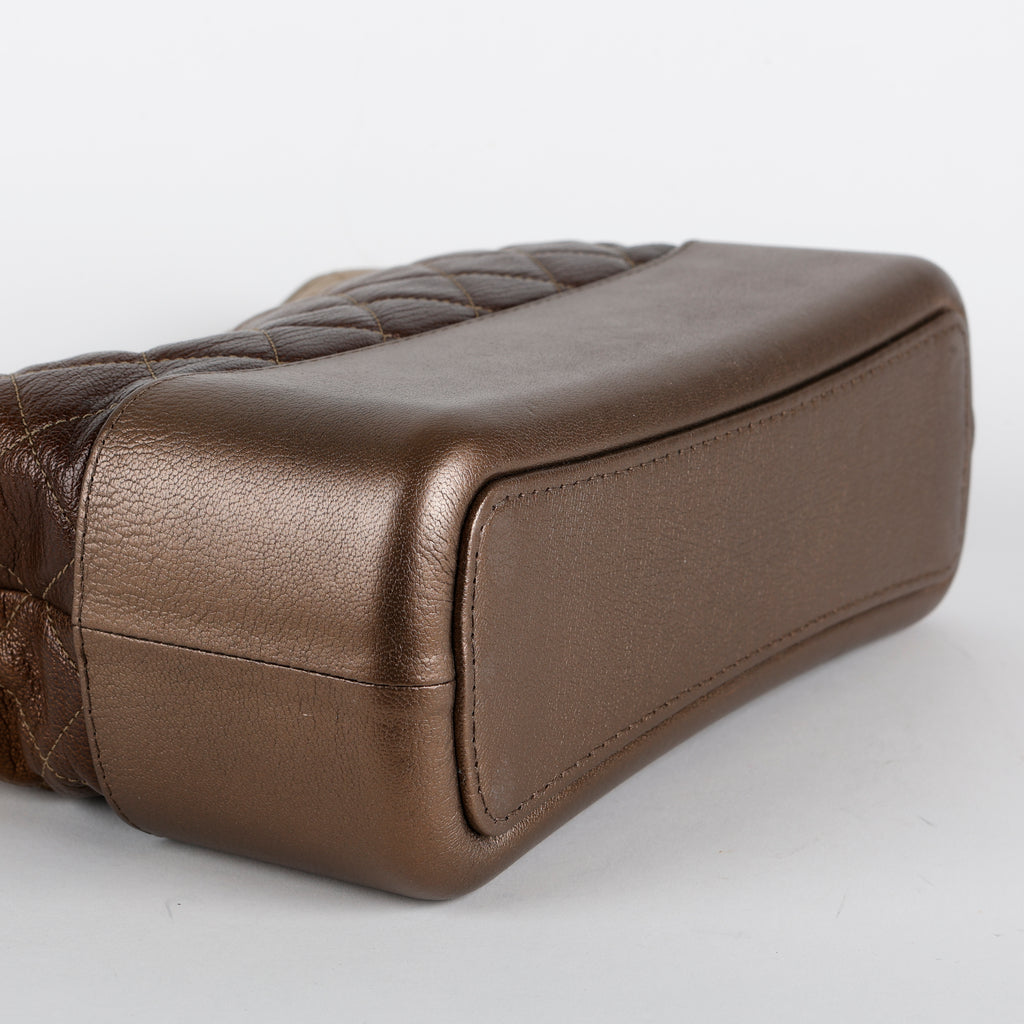 Medium Gabrielle Hobo, Gold and Brown Ombre Calfskin