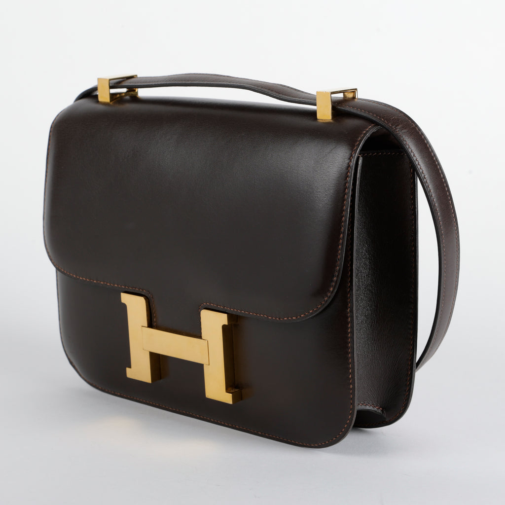 Constance 23 Brown Box Gold Hardware (Circle F)