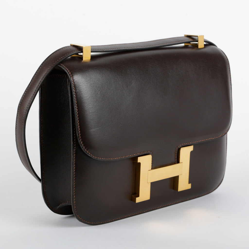 Constance 23 Brown Box Gold Hardware (Circle F)