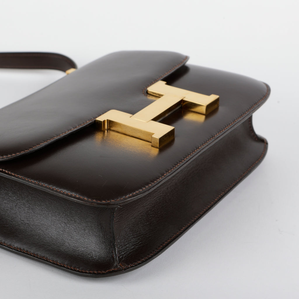 Constance 23 Brown Box Gold Hardware (Circle F)