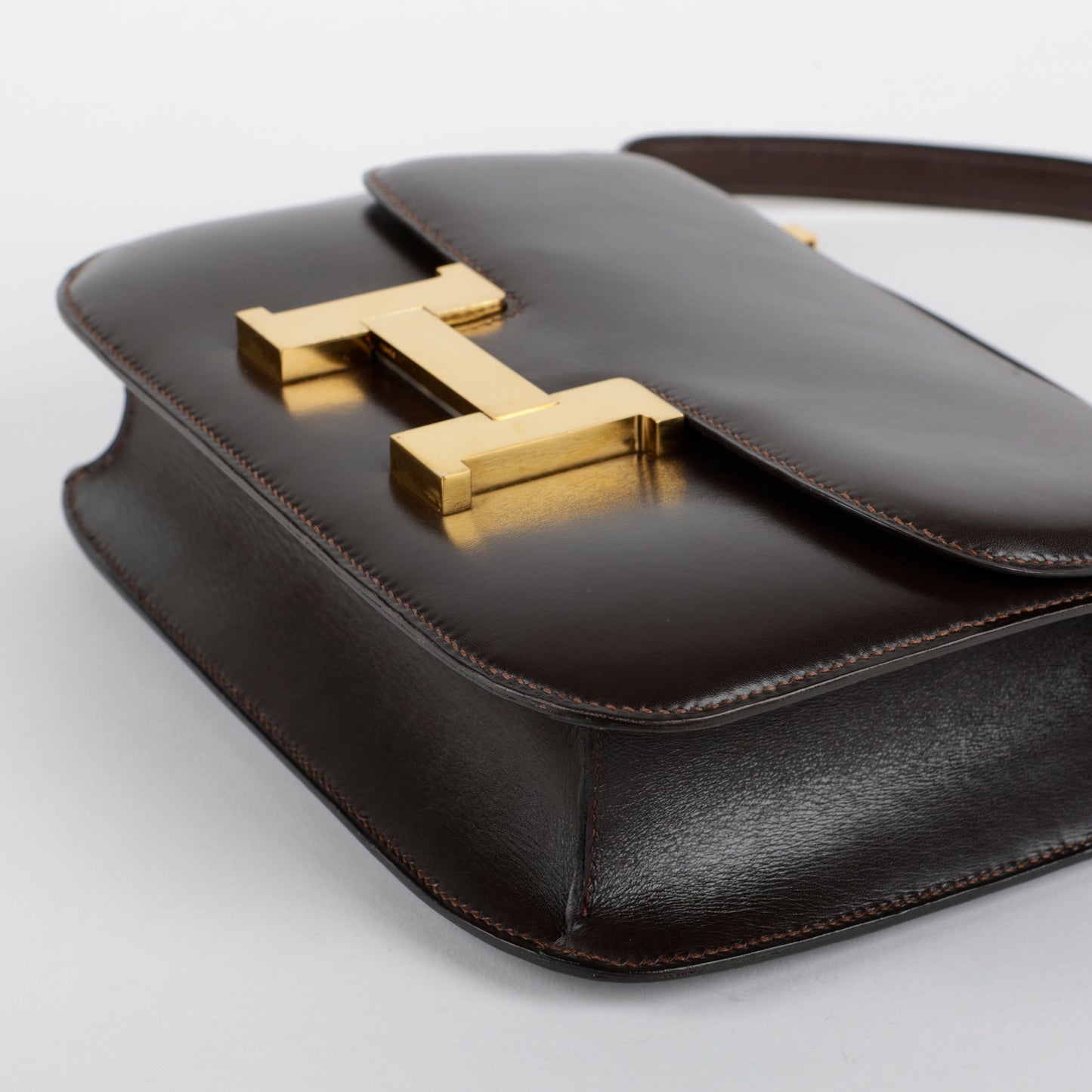 Constance 23 Brown Box Gold Hardware (Circle F)