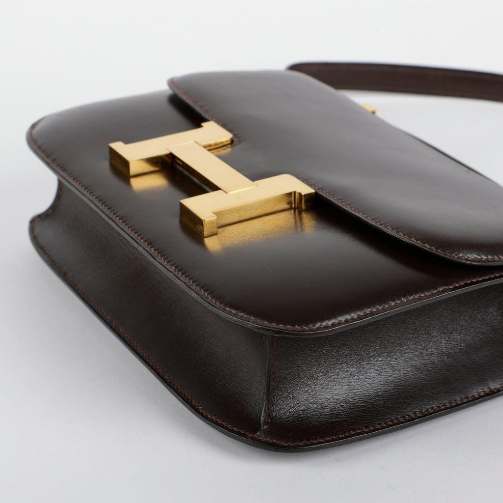 Constance 23 Brown Box Gold Hardware (Circle F)