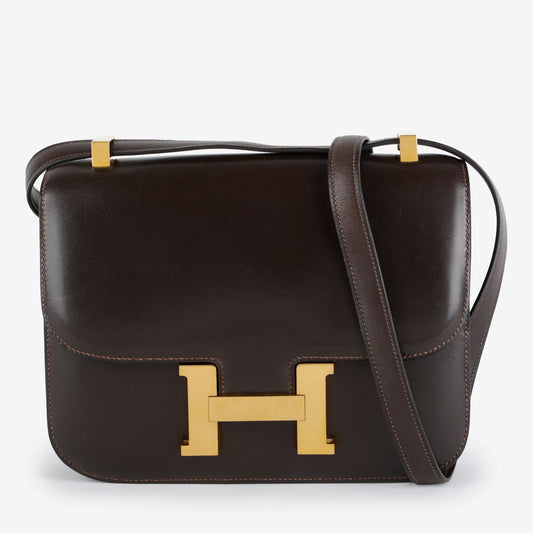 Constance 23 Brown Box Gold Hardware (Circle F)