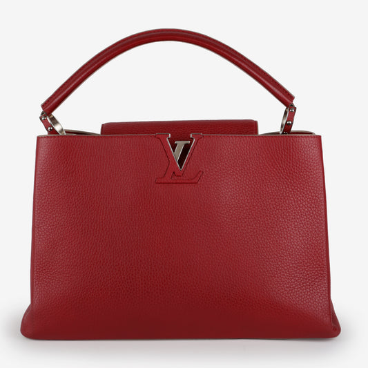 Capucines MM Dark Red Taurillon Calfskin