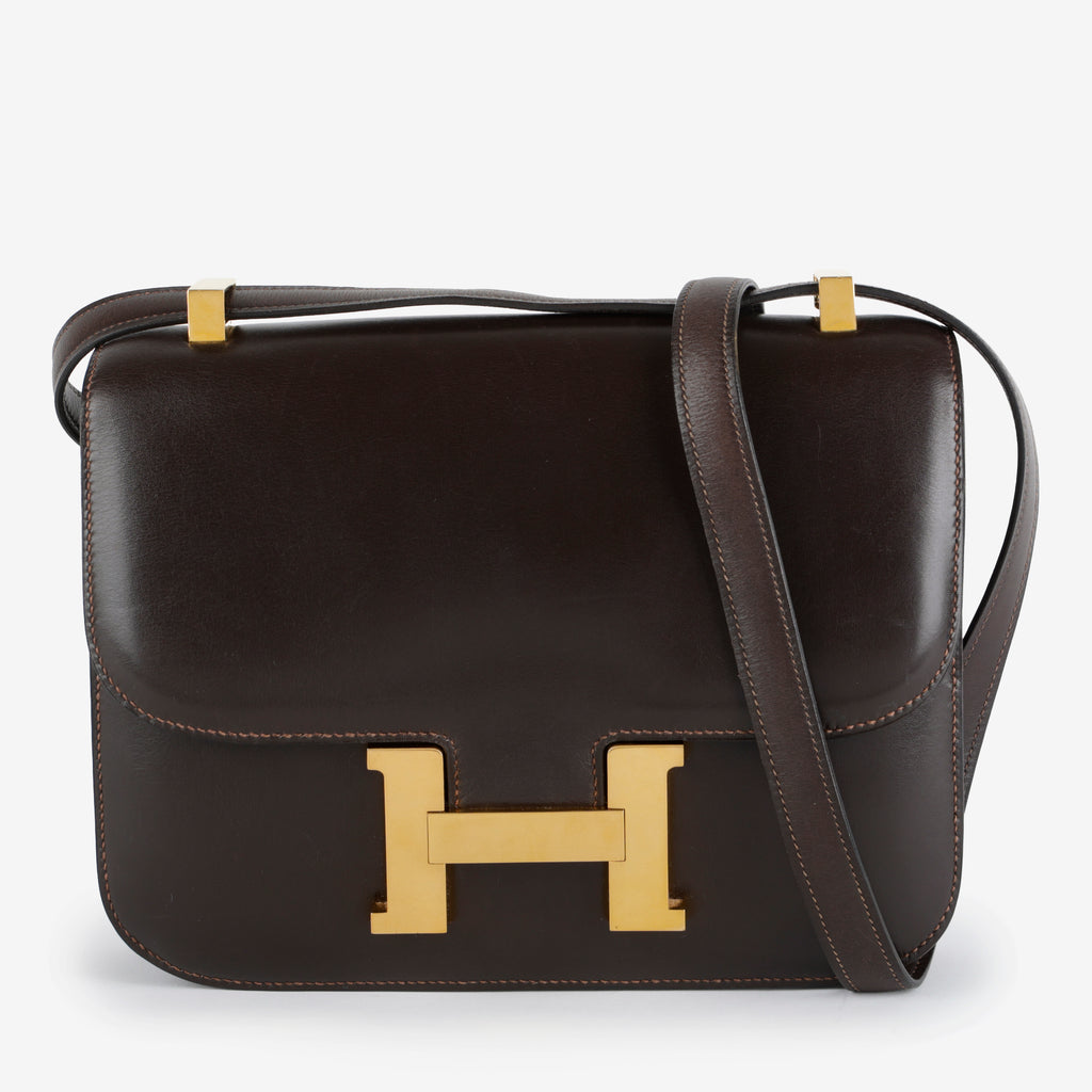 Constance 23 Brown Box Gold Hardware (Circle F)