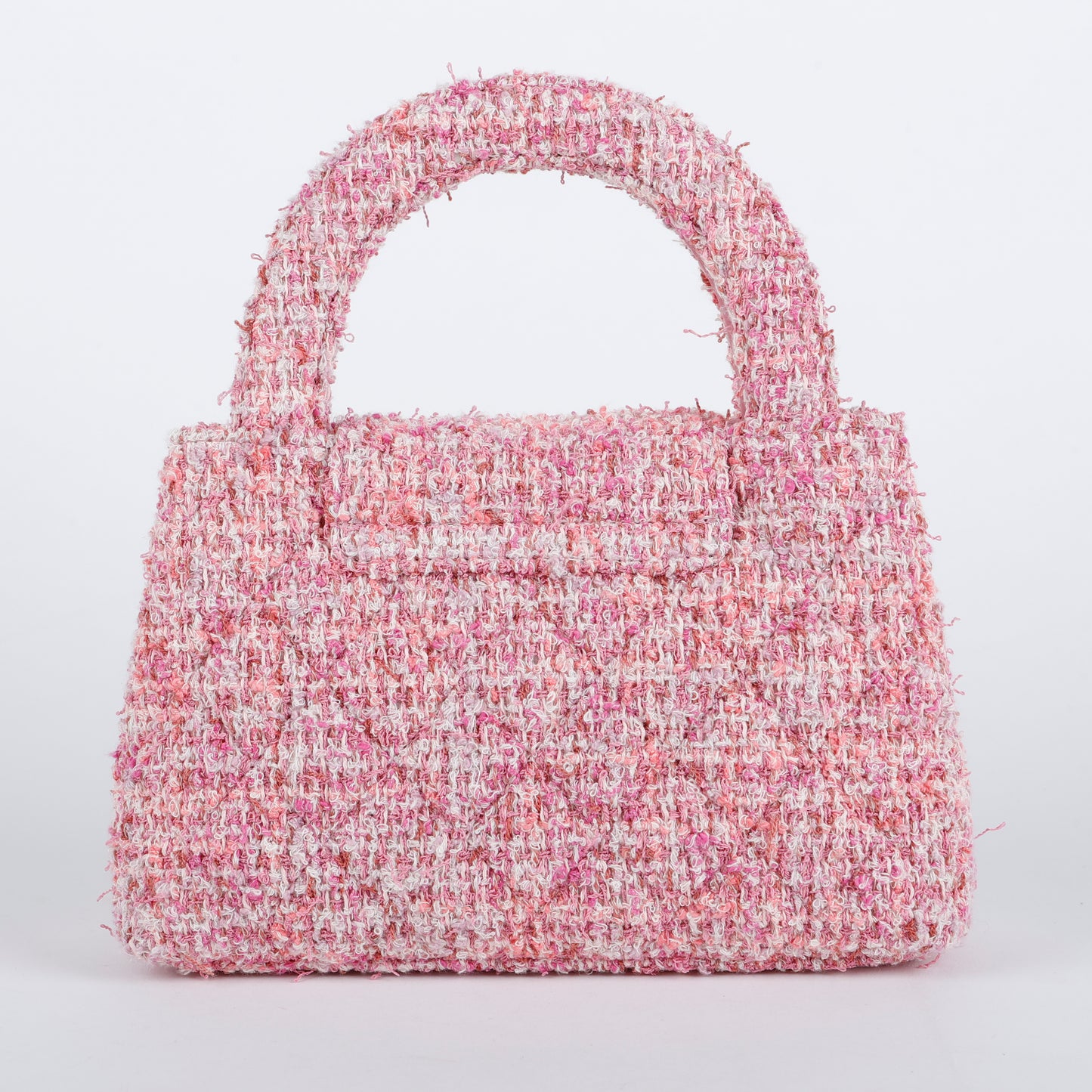 Mini Kelly Shopper, Pink Tweed