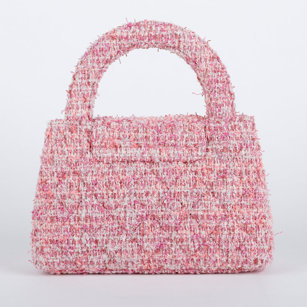 Mini Kelly Shopper, Pink Tweed