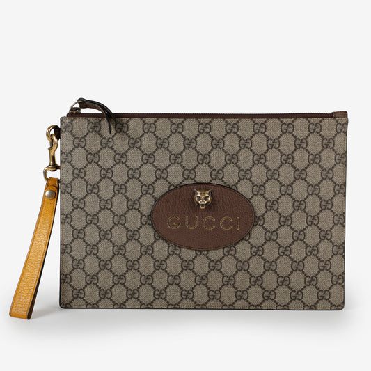 Neo Vintage Wristlet Pouch, Coated Canvas/Yellow