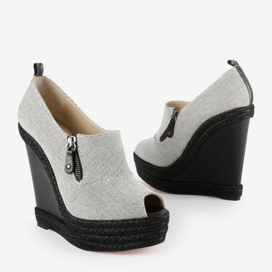 Espadrilles Wedges, Black (40)