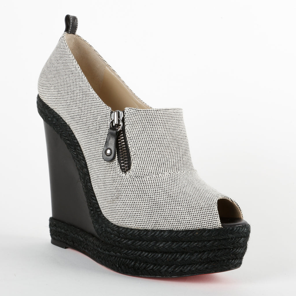 Espadrilles Wedges, Black (40)
