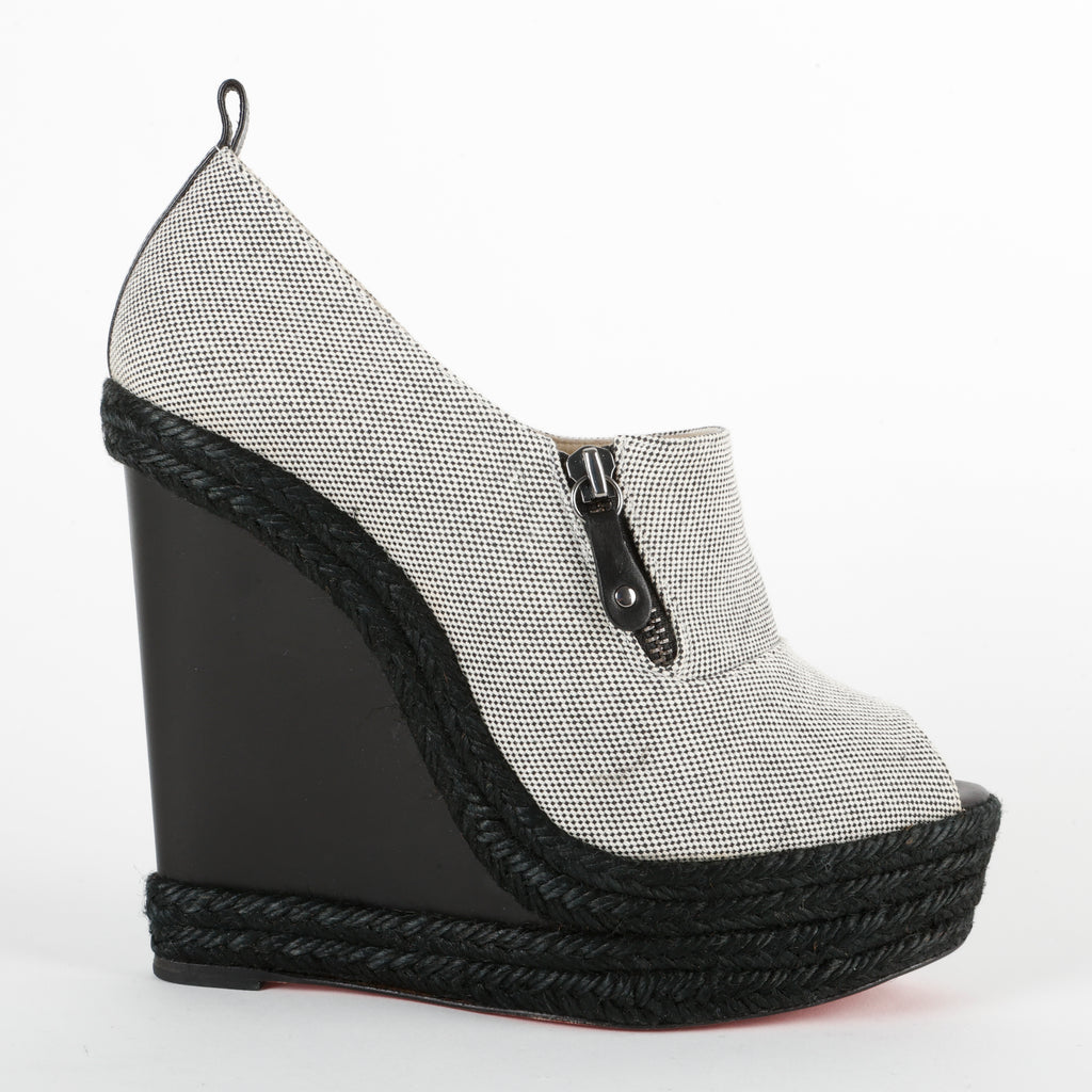 Espadrilles Wedges, Black (40)