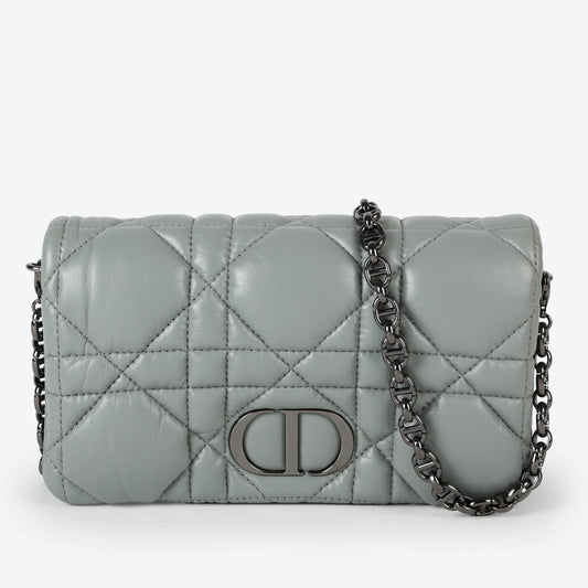 Mini Macrocannage Caro Bag, Grey Calfskin RHW