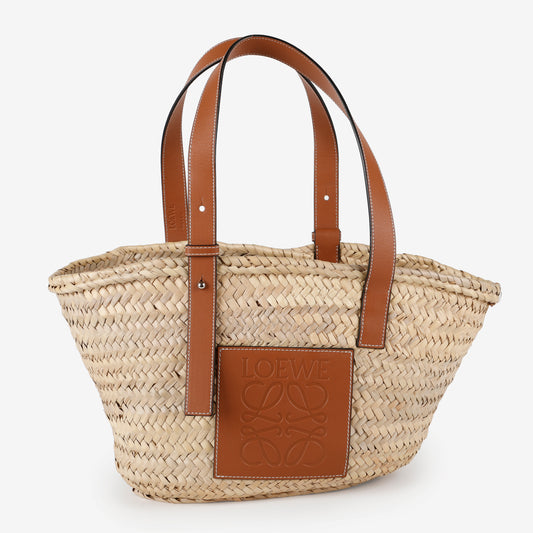 Large Raffia Basket Tote
