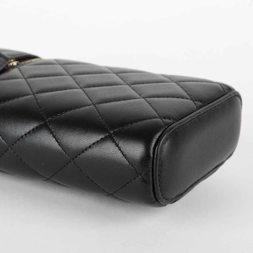 Vanity Top Handle with Chain Quilted Lambskin