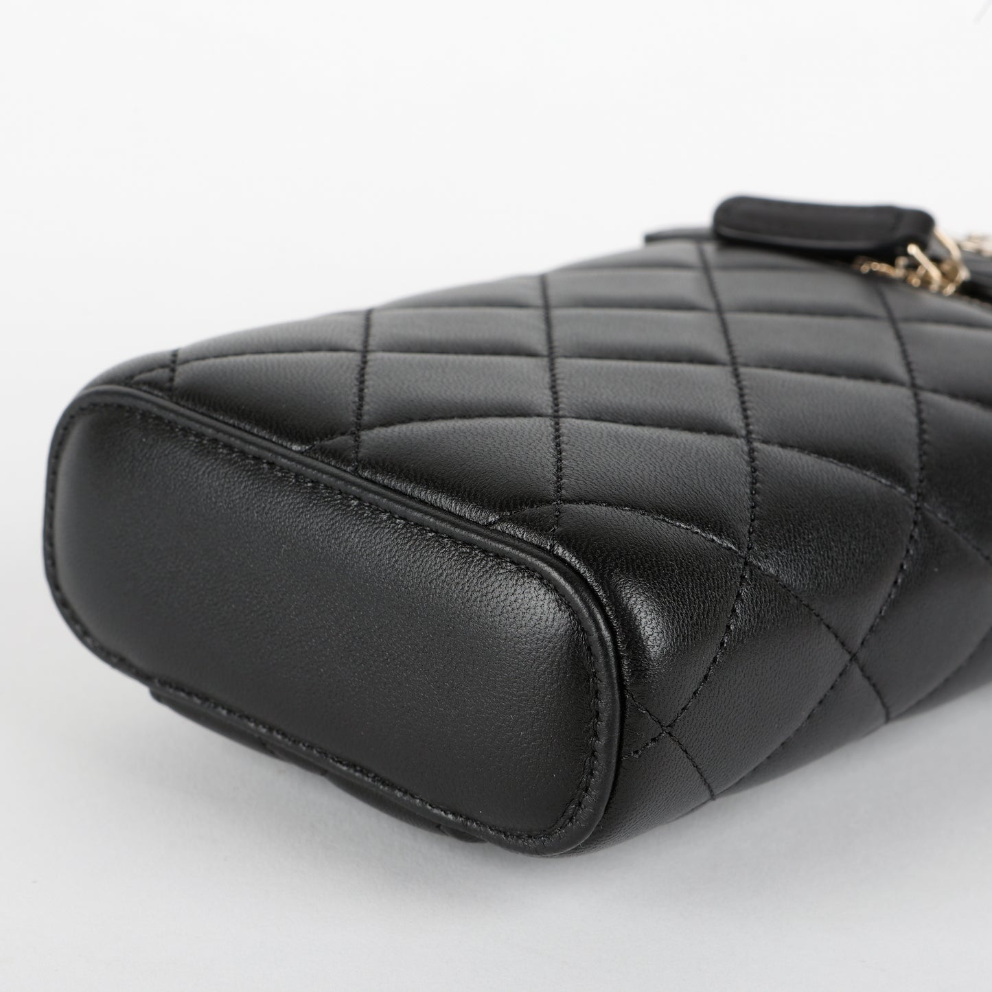 Vanity Top Handle with Chain Quilted Lambskin