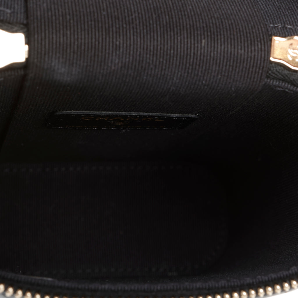 Vanity Top Handle with Chain Quilted Lambskin