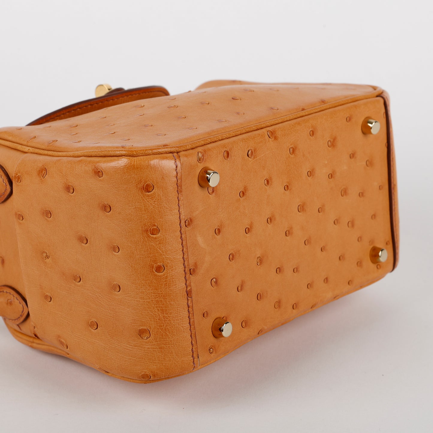 Mini Lindy, Gold Ostrich