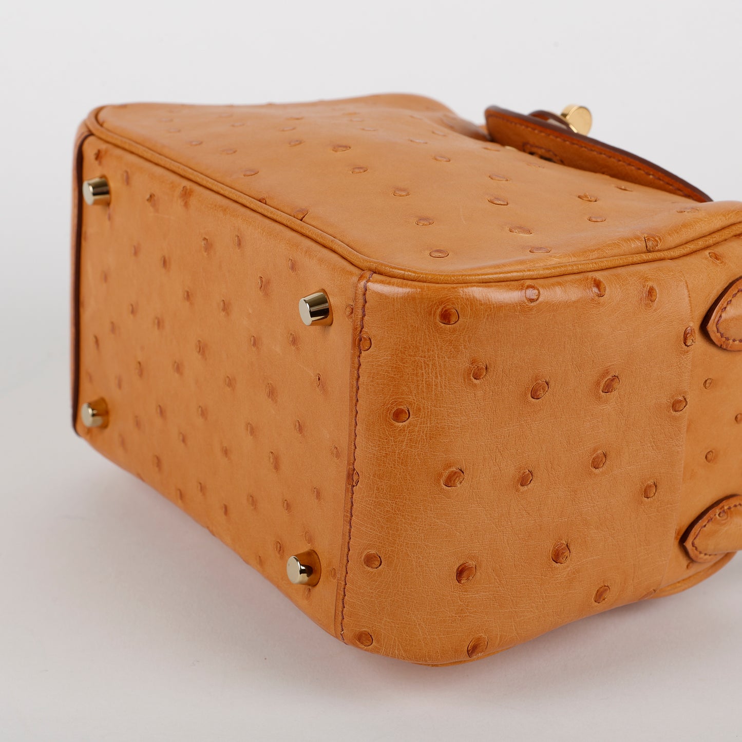 Mini Lindy, Gold Ostrich