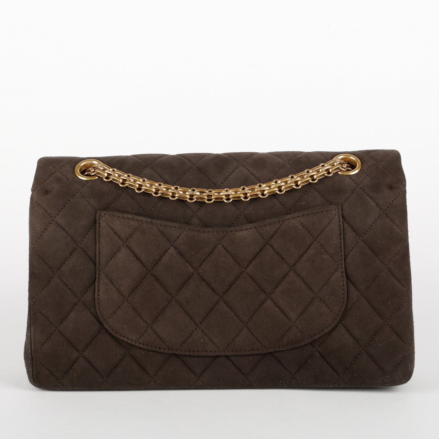 Medium 2.55 Reissue Double Flap, Brown Suede