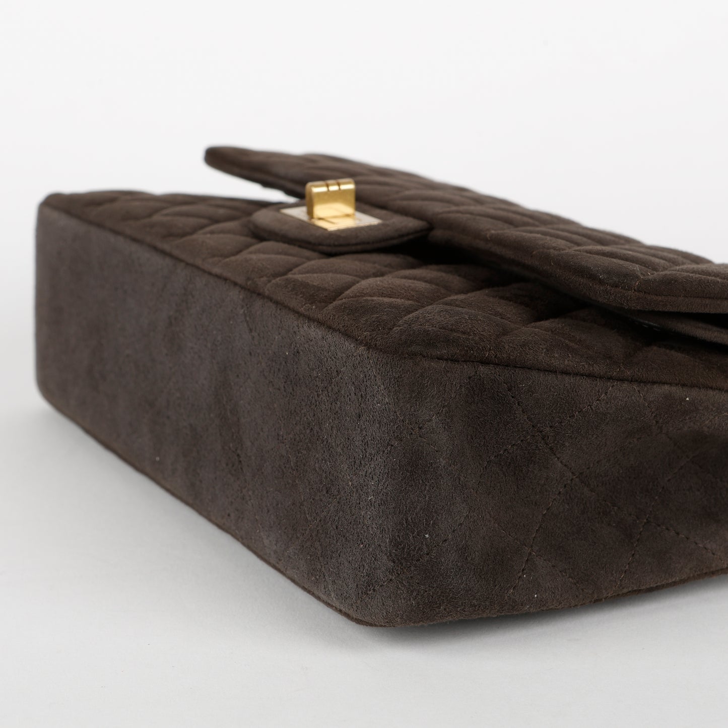 Medium 2.55 Reissue Double Flap, Brown Suede