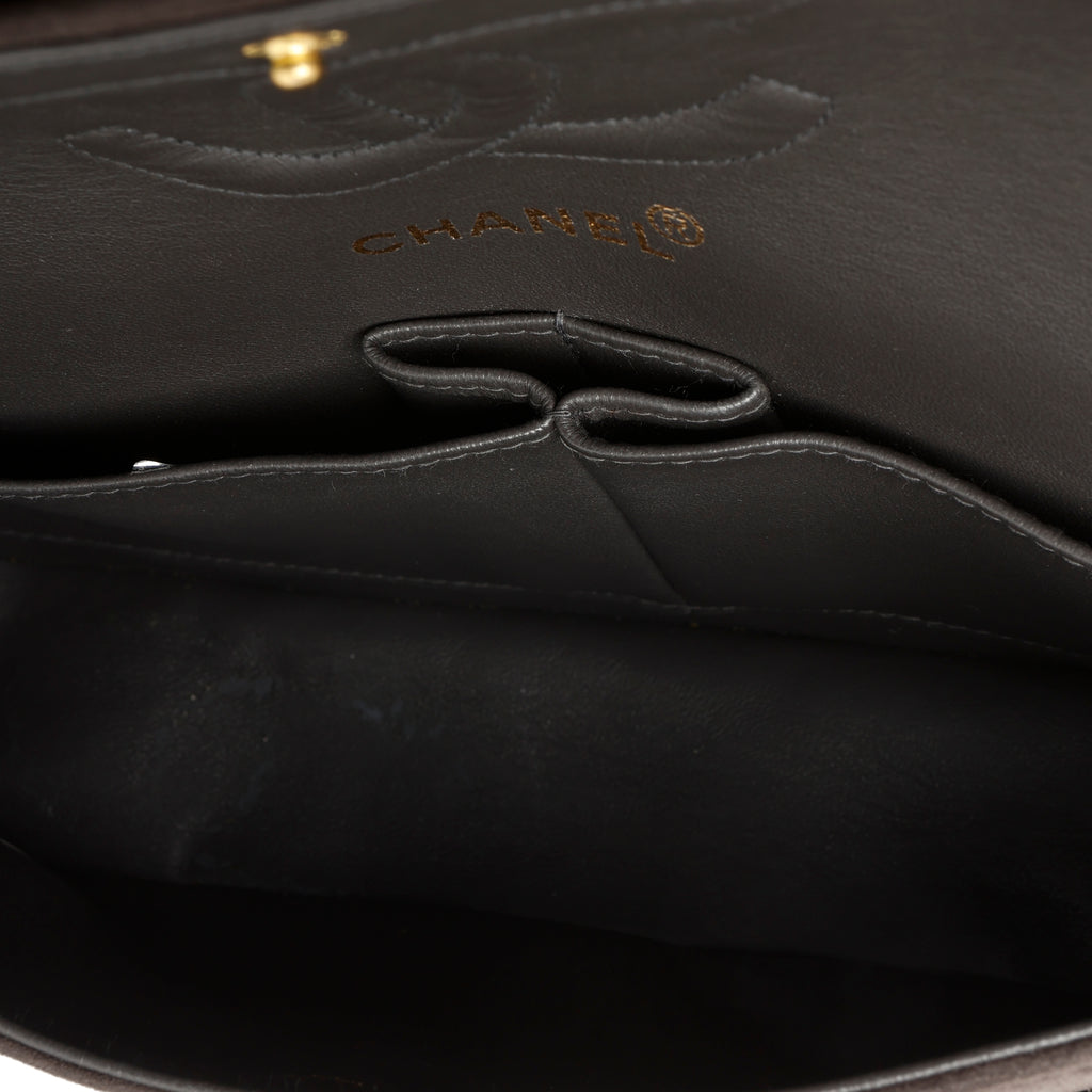 Medium 2.55 Reissue Double Flap, Brown Suede