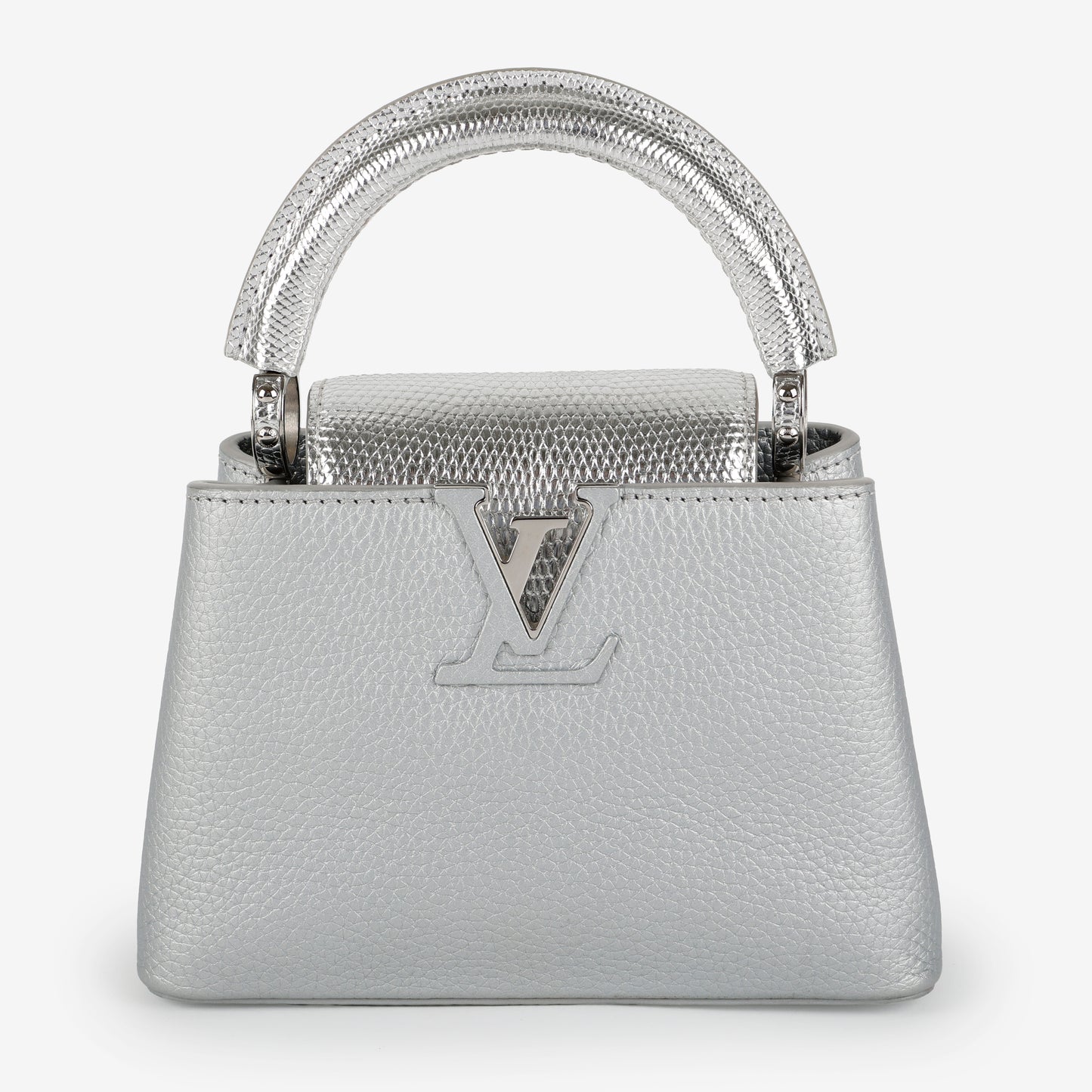 Capucines Mini Silver, Lizard Touch