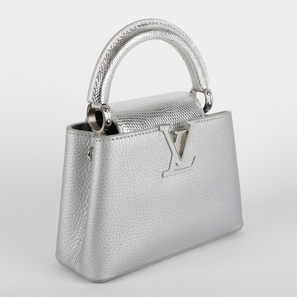 Capucines Mini Silver, Lizard Touch
