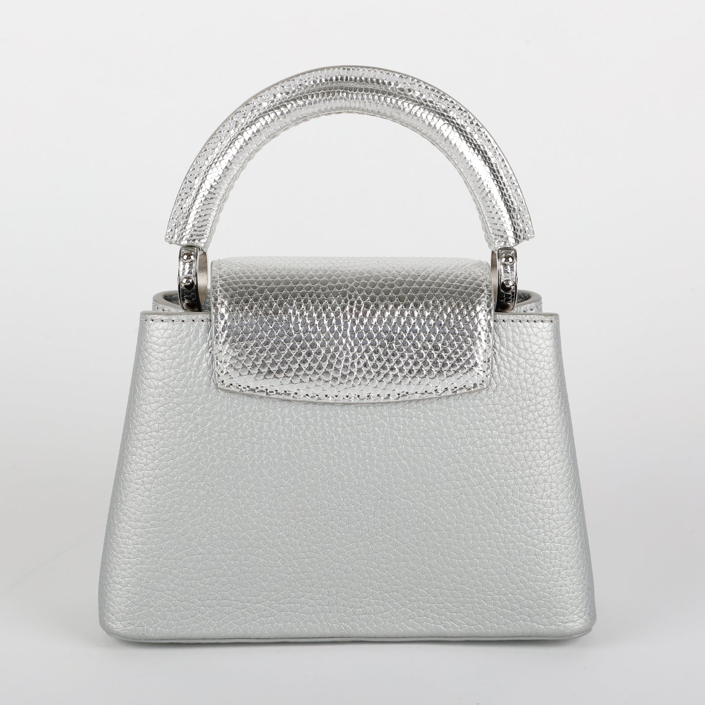 Capucines Mini Silver, Lizard Touch