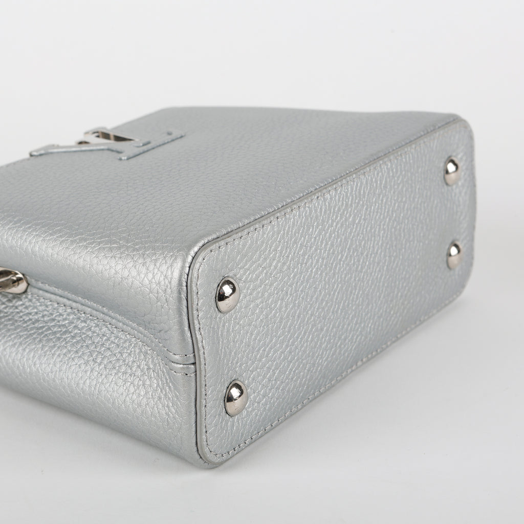 Capucines Mini Silver, Lizard Touch