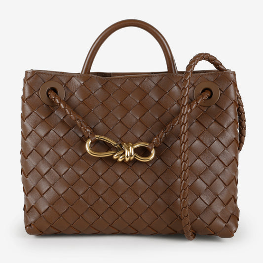 Small Andiamo Shoulder Bag, Sapele Nappa