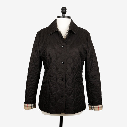 Quilted Barn Jacket, Black Size:S