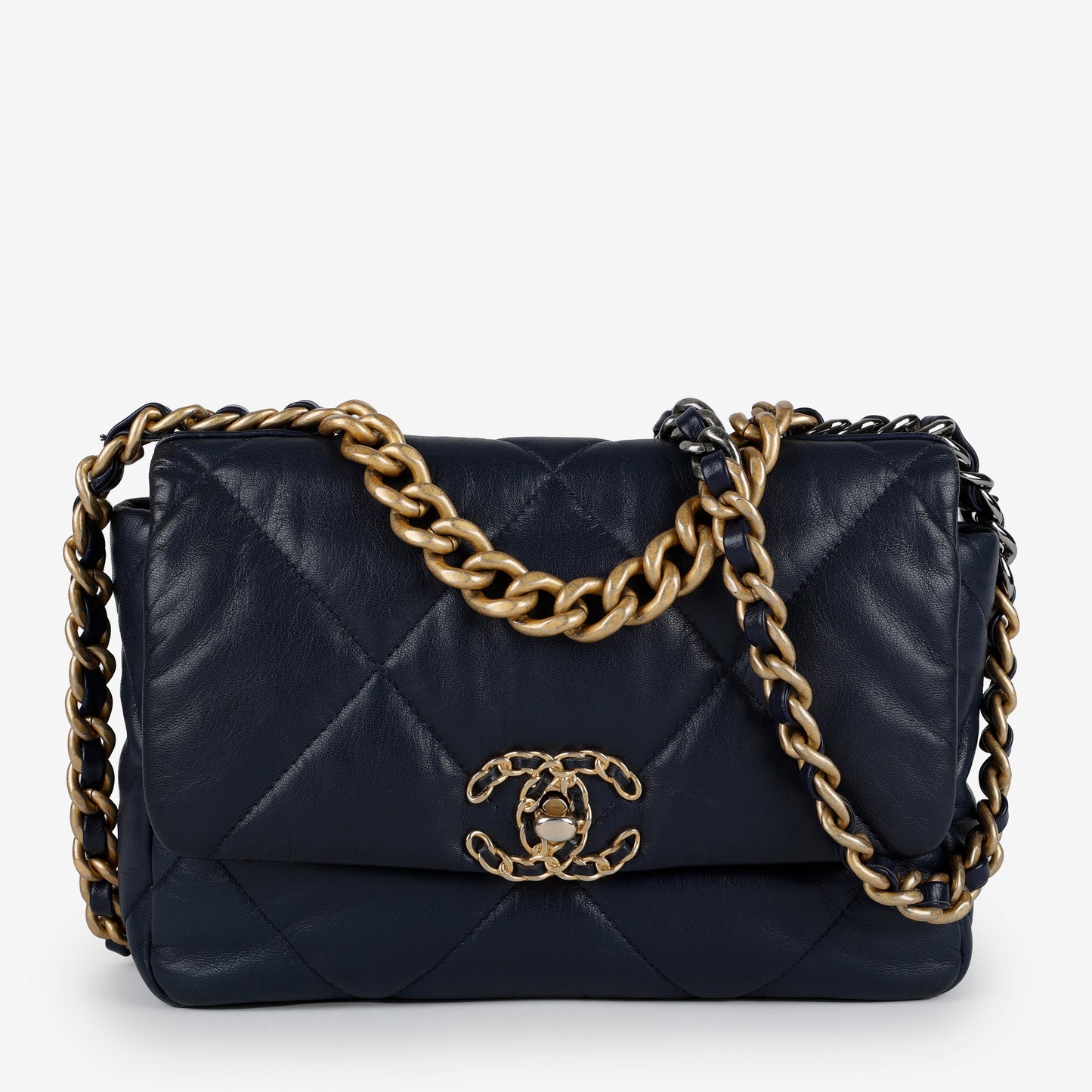 Lambskin Small 19, Navy Blue