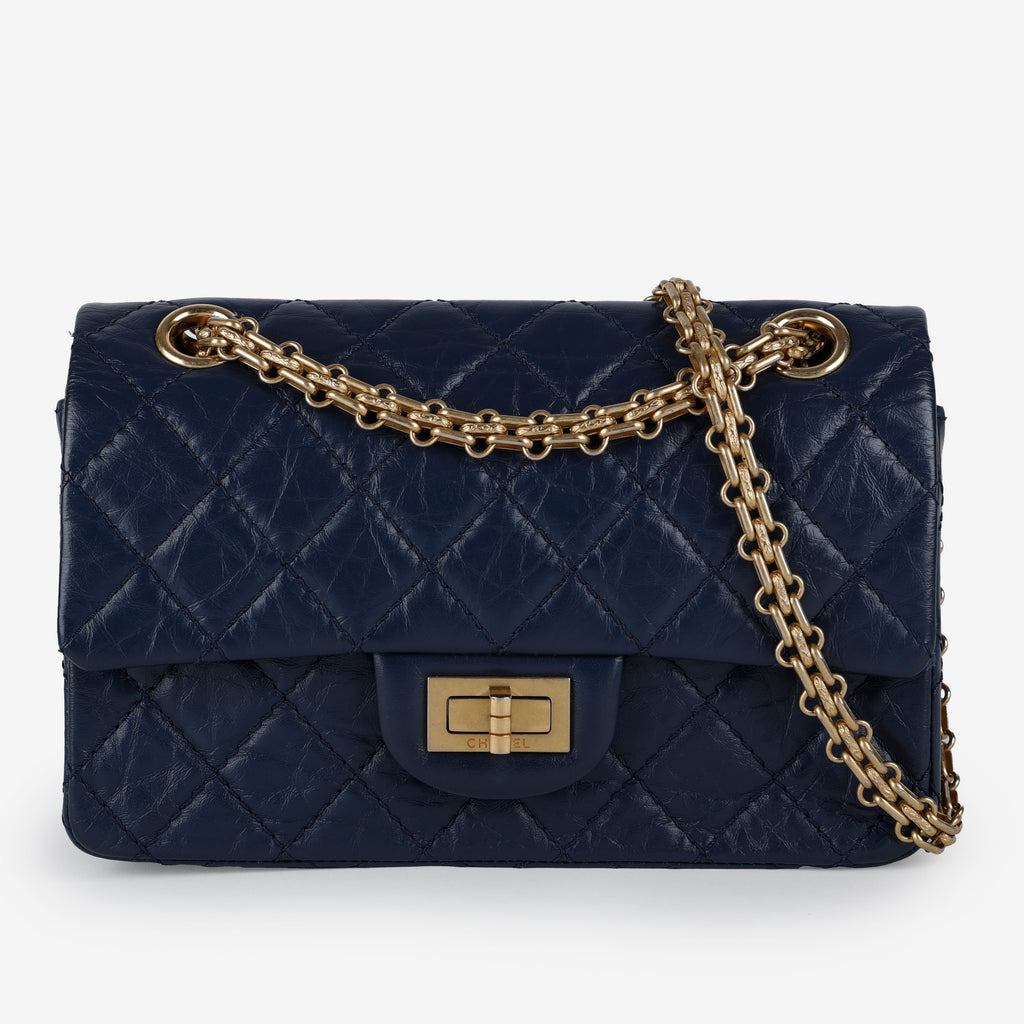 2.55 Mini Reissue, Navy Blue Aged Calfskin