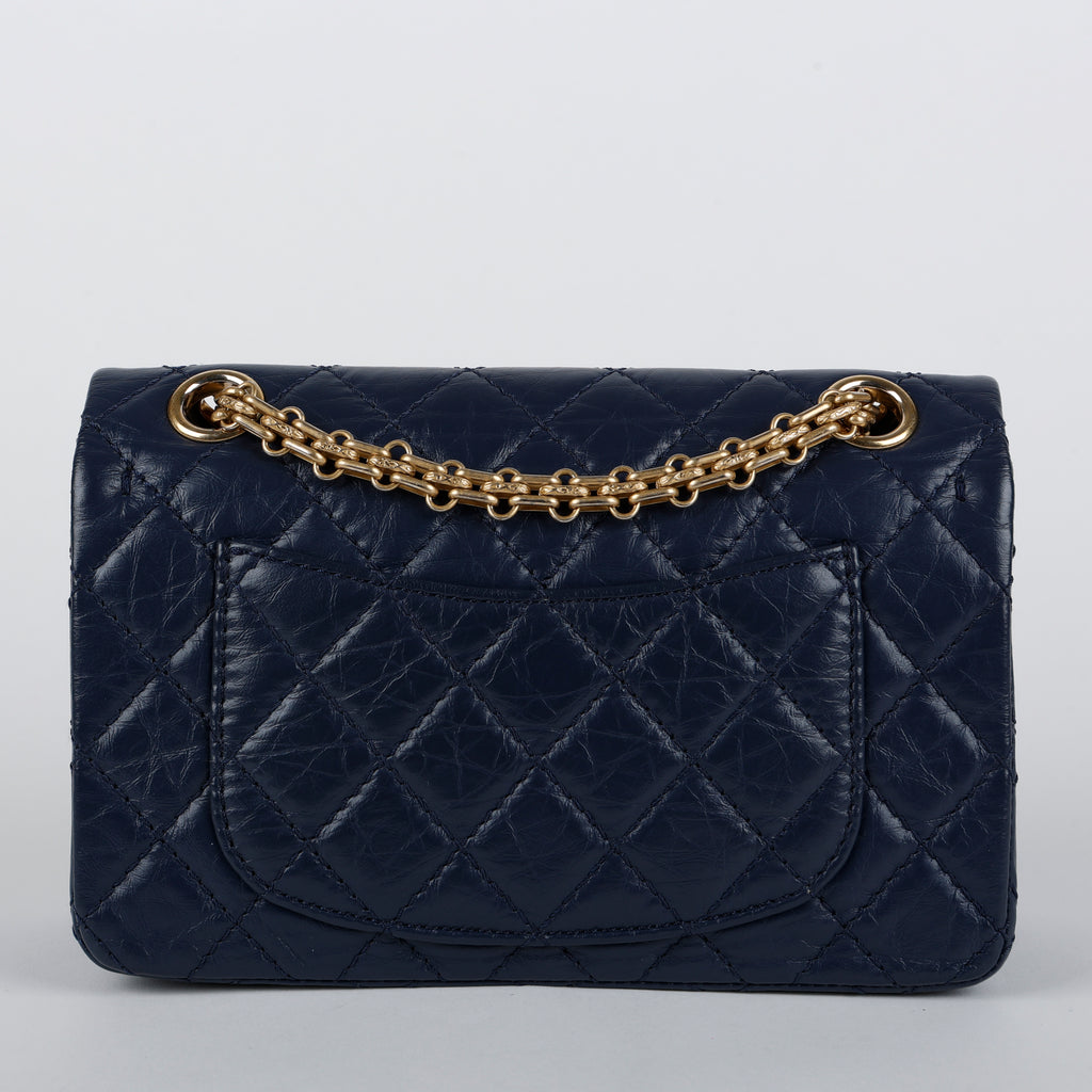 2.55 Mini Reissue, Navy Blue Aged Calfskin