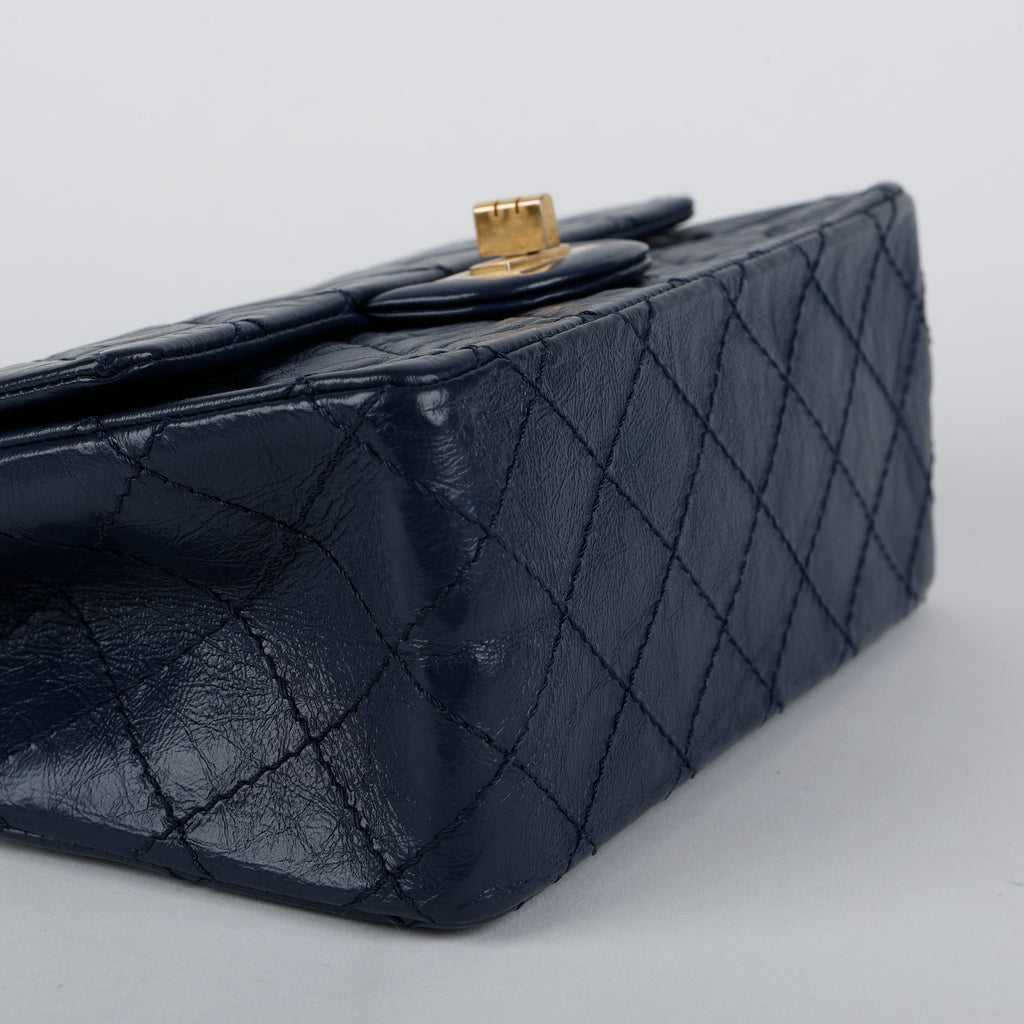 2.55 Mini Reissue, Navy Blue Aged Calfskin