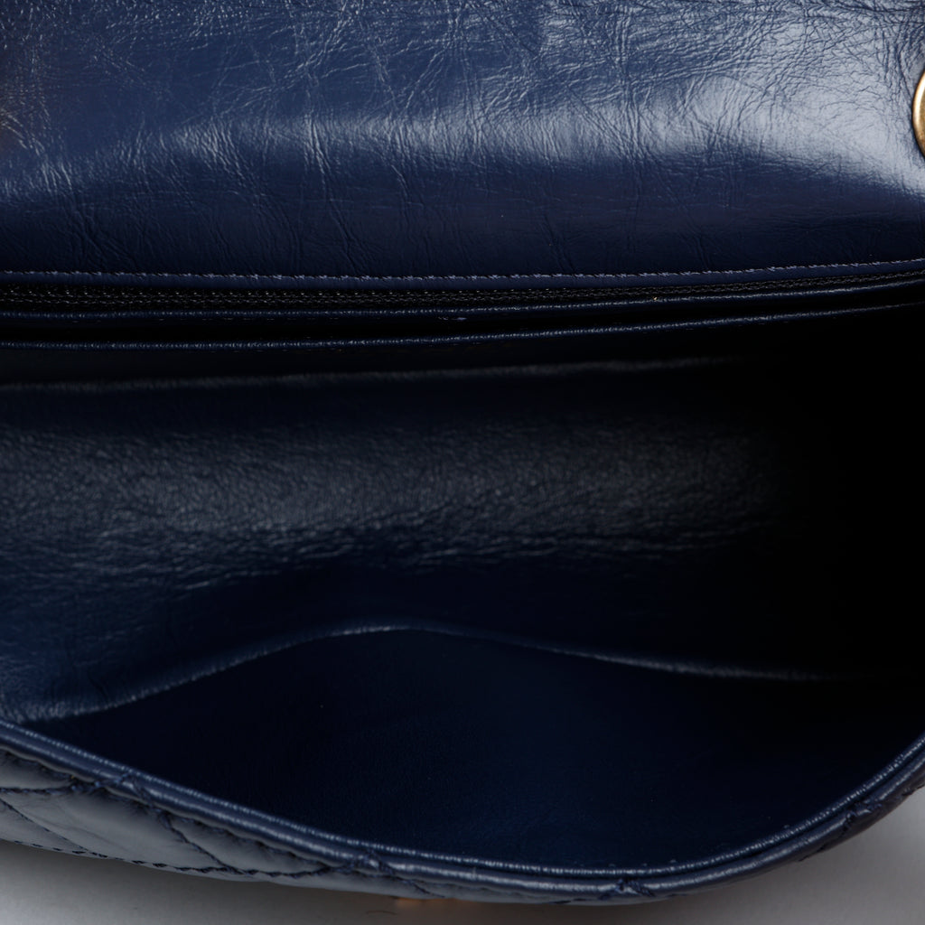 2.55 Mini Reissue, Navy Blue Aged Calfskin