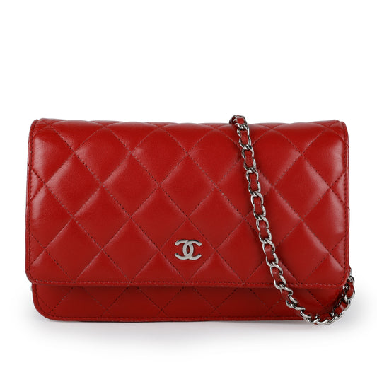 Wallet on Chain, Red Lambskin