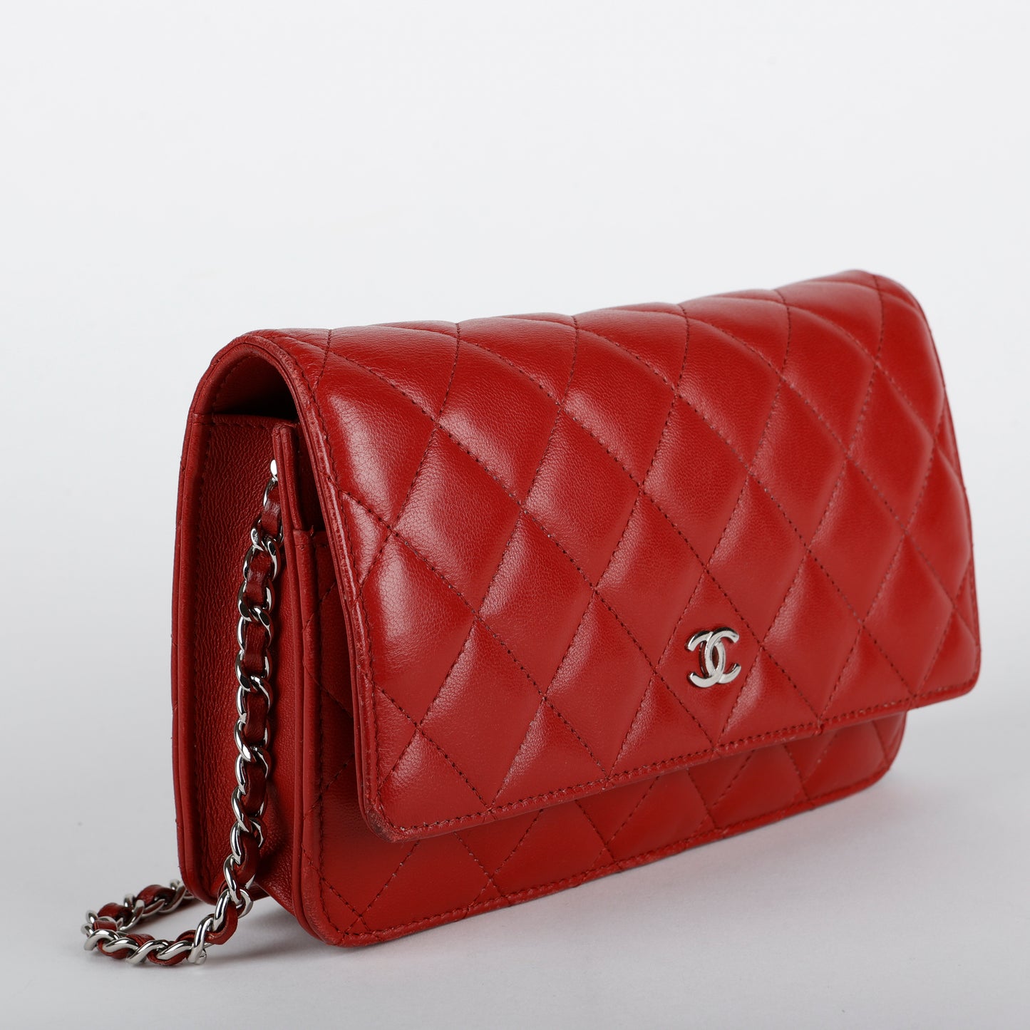 Wallet on Chain, Red Lambskin
