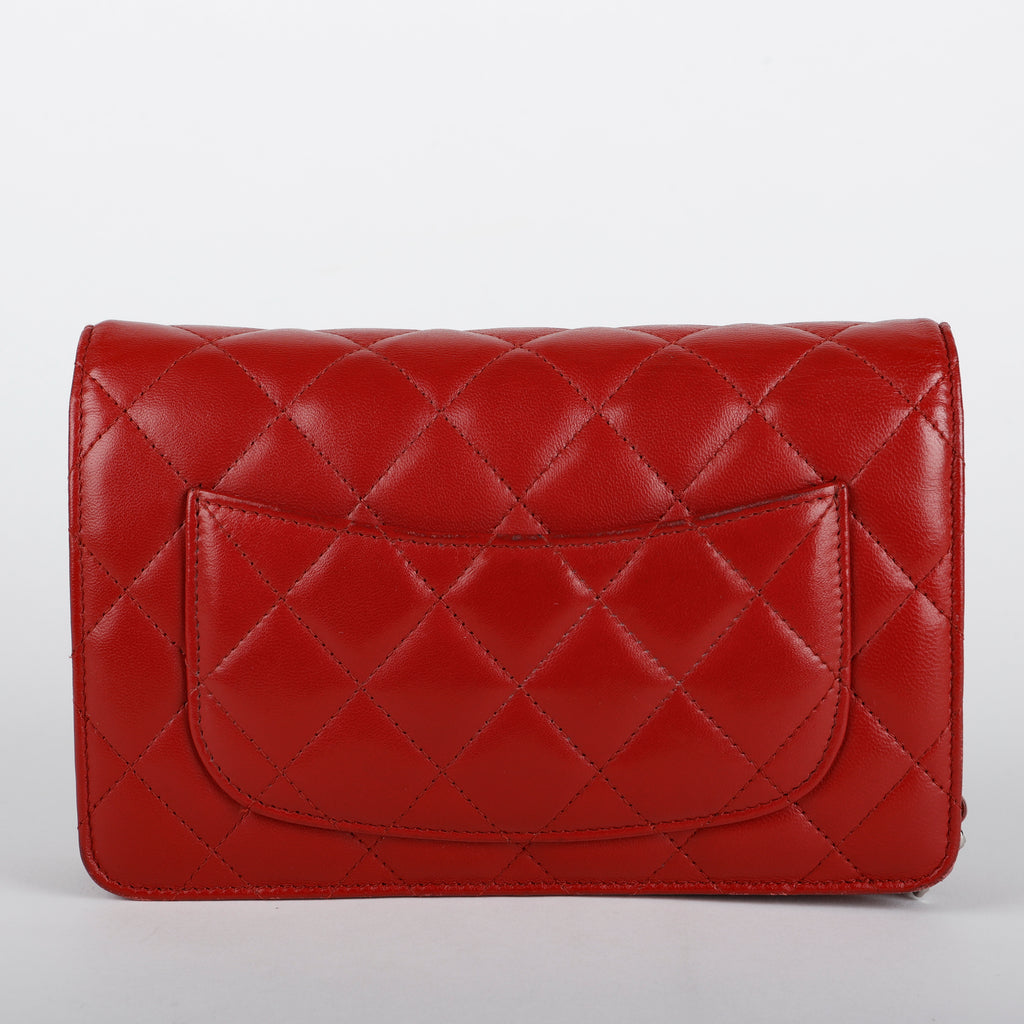 Wallet on Chain, Red Lambskin