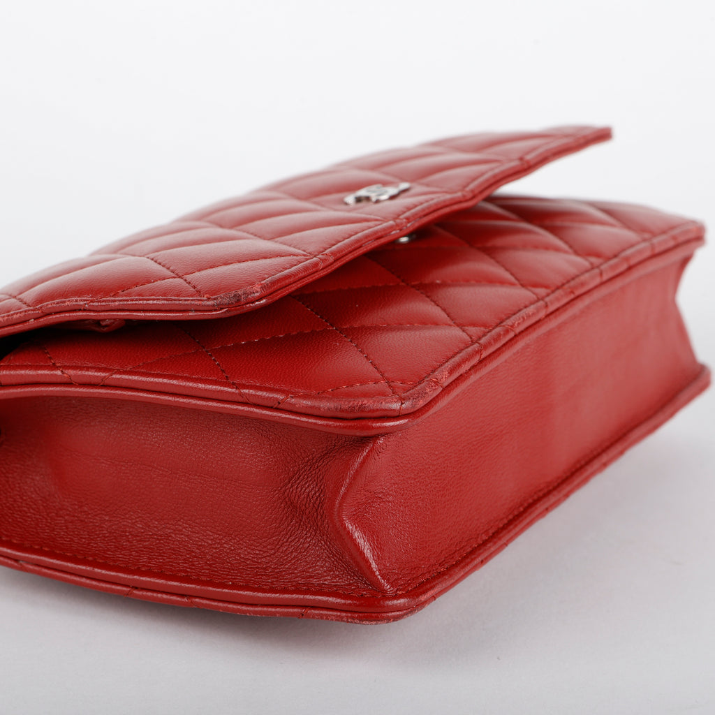 Wallet on Chain, Red Lambskin