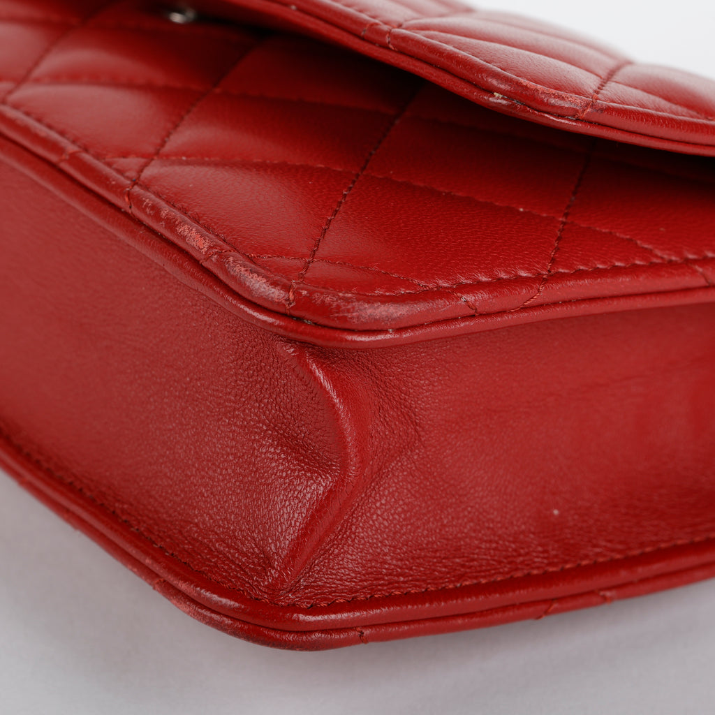 Wallet on Chain, Red Lambskin