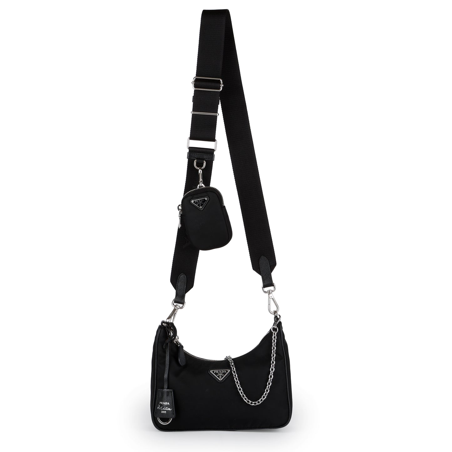 Re-Edition 2005 Re-Nylon Crossbody, Black