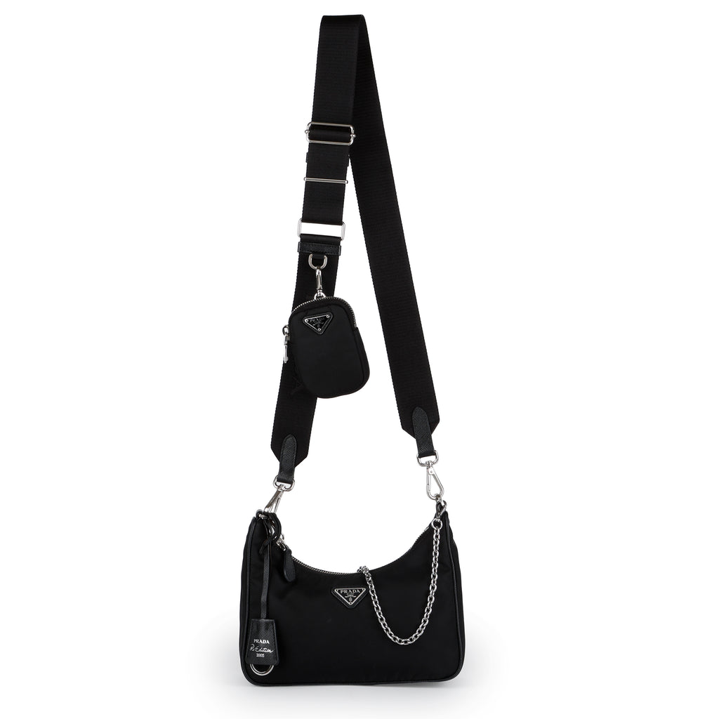 Re-Edition 2005 Re-Nylon Crossbody, Black