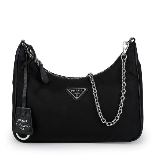 Re-Edition 2005 Re-Nylon Crossbody, Black