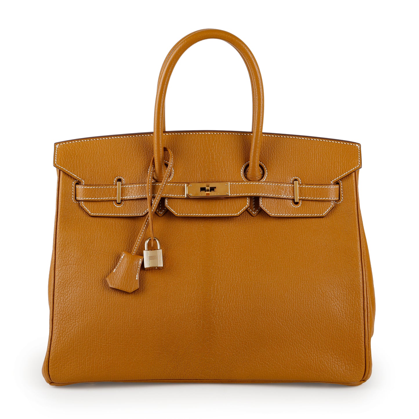 Birkin 35 Chèvre Carmel Gold Hardware