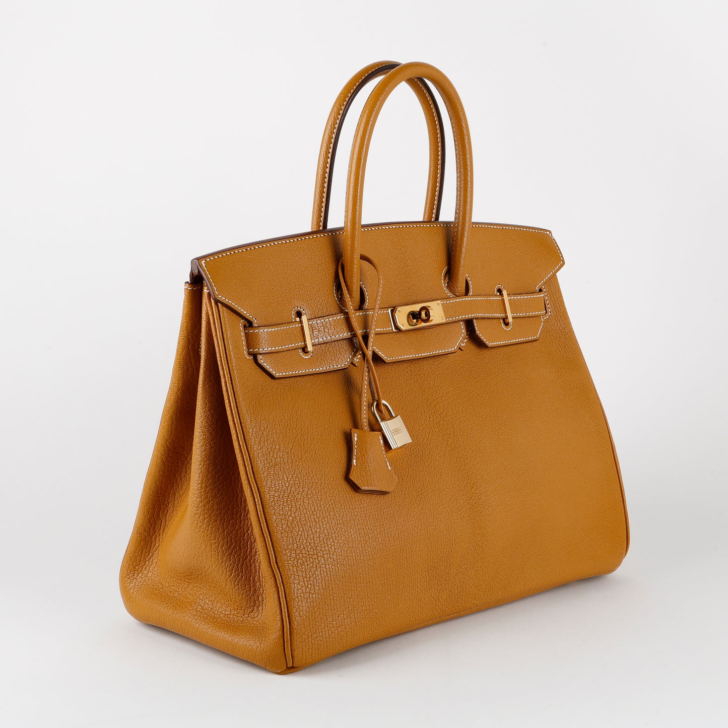 Birkin 35 Chèvre Carmel Gold Hardware