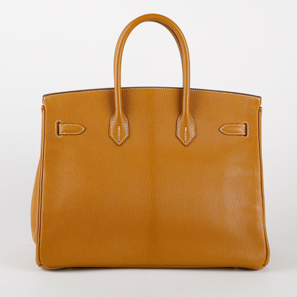 Birkin 35 Chèvre Carmel Gold Hardware