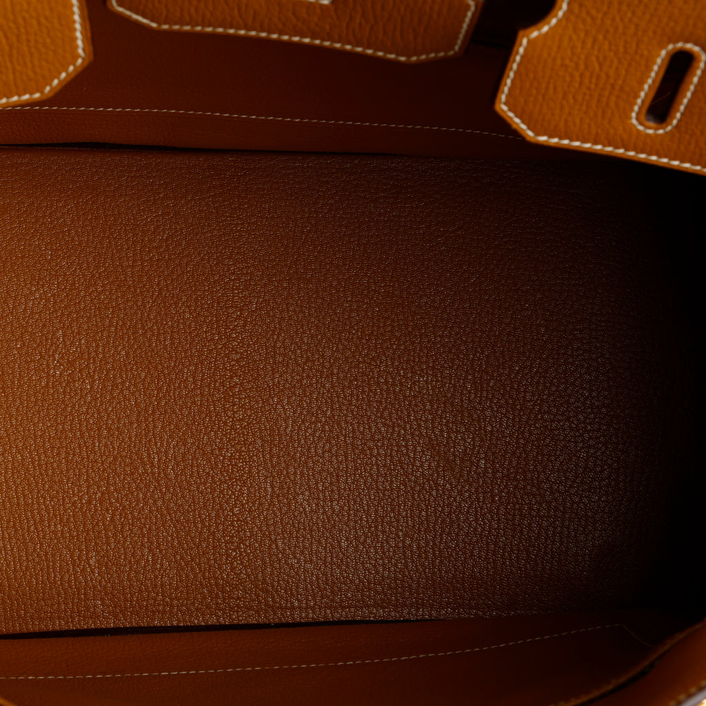 Birkin 35 Chèvre Carmel Gold Hardware