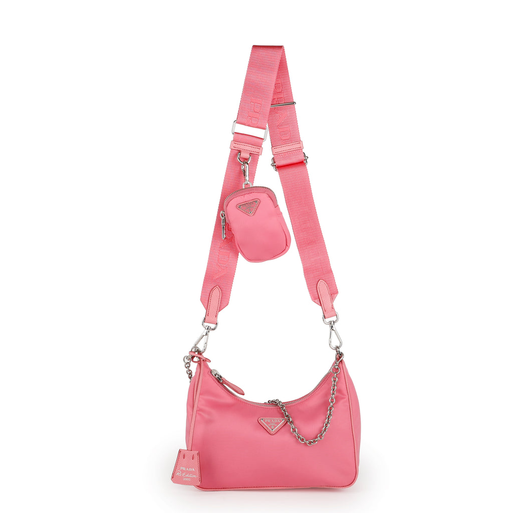 Re-Edition 2005 Re-Nylon Crossbody, Pink